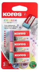 Kores Radír, KORES KE-30 , 3 pasztell szín (40315)