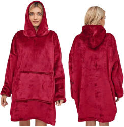 Real Koc Bluza Oversize Vastag Piros Kapucnis Szlafrok Uniszex (RC-K-305)