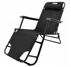 Garden Line Kerti napozóágy - Fekete - 153 x 60 x 30 cm (LEZ7838)