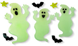 Family Halloween-i foszforeszkáló ablakdekor - szellem - 29 x 16 cm (56543B)