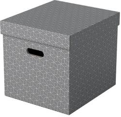 ESSELTE Tárolódoboz, kocka alakú, ESSELTE Home , szürke (628289) - papir25