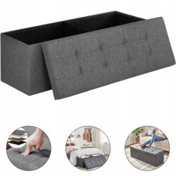 Songmisc Puff Kárpitozott Lábtartó Kényelmes Ülés Összecsukható Tároló 120l 110x38 (Pufa Tapicerowana Podnóżek Siedzisko Schowek)