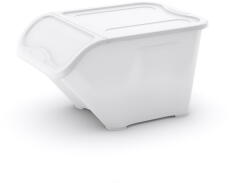 KIS Fehér fedeles műanyag tárolódoboz 55x39x32 cm All In Box - KIS