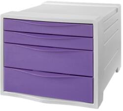Esselte Irattároló, műanyag, 4 fiókos, ESSELTE Colour Breeze , áttetsző levendula (628458) - papir25
