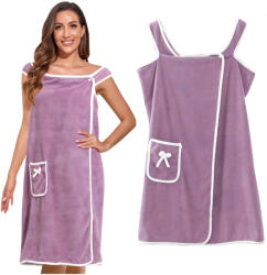 Real Rózsaszín női tunika törölköző szlafrok, pareo klipszes záródással 135 x 80 cm (RC-K-1168)