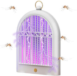 VERK GROUP UV LED Elektromos Szúnyog- és Légyirtó Lámpa USB Töltéssel, Két Üzemmóddal (24604)