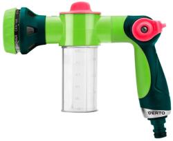 VERTO Öntözőpisztoly, permetező tartályos, állítható szórófejjel (15G715)