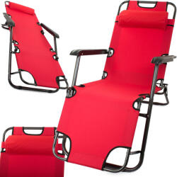 Verk Group Piros színű, összecsukható, párnázott gravitációs kerti leülő (01243_CZ)