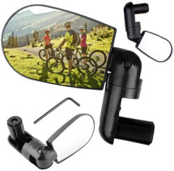 Verk Group 360 fokban állítható fekete kerékpár tükör kormányra szerelhető (14571)