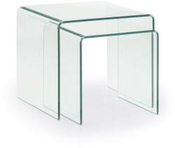 Kave Home Üveg dohányzóasztal szett 2 db-os 50x50 cm Burano - Kave Home