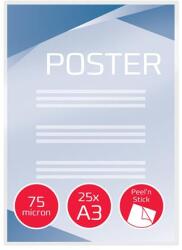GBC Meleglamináló fólia, 75 mikron, A3, fényes, öntapadó, GBC Peel n Stick (3747526)