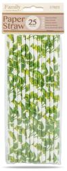 Family Papír szívószál - dzsungel - 197 x 6 mm - 25 db / csomag (57605)