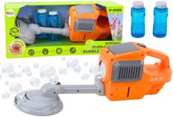 LEAN Toys Narancssárga fűnyíró trimmer szappanbuborék-generátorral (18456)