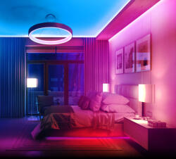 PHENOM RGB LED szalag - 5 m - 220-240V - 5050 SMD - 30 LED/m - 7, 2W/m - Távirányítóval és Hangvezérléssel (55862)