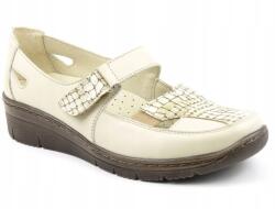 Helios Női Félcipő Helios 379 Tépőzáras Gumis Ekrü Krémszínű (379)
