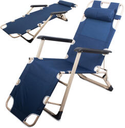 Verk Group Elegáns, összecsukható kerti szék, tengerészkék (01429_G)