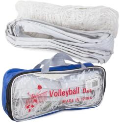 Verk Group Kültéri és beltéri röplabda háló, 9, 5 x 1 méter, fehér színű, tartós műanyagból, tárolótáskával (14394_B)