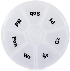 Verk Group Heti gyógyszerszervező kapszula, 7 napos, kis méretű, tömített (15851)