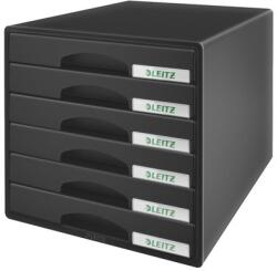 Leitz Irattároló, műanyag, 6 fiókos, LEITZ Plus , fekete (52120095)