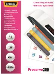 Fellowes Meleglamináló fólia, 250 mikron, A4, fényes, 100 db, FELLOWES (5401802) - papir25