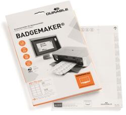 DURABLE Betétlap, 60x90 mm, DURABLE, fehér (145602) - papir25