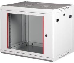 Lande Rack szekrény, fali, 19 , 9U, lapraszerelt, LANDE PROlineB , szürke (LN-WB-09U6045-LG-F) - papir25