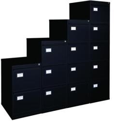 MAYAH Függőmappatároló fémszekrény, 3 fiókos, MAYAH, fekete (TR3D/A4 BL5) - papir25