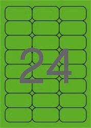 APLI Etikett, 64x33, 9 mm, színes, kerekített sarkú, APLI, neon zöld, 480 etikett/csomag (02873) - papir25