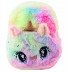 LEAN Toys Gyerek Hátizsák Plüss Unikornis Szivárvány Színes 20cm 3L (5905991041474)