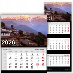  Háromrészes Falinaptár 2026 Fényes Kilátás Irodába Ajándék Wz (Kalendarz Trójdzielny WIDOK PEŁEN ŚWIATŁA)