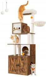Feandrea Magas macskakaparófa 2 az 1-ben alomtálcával, fekhellyel, barlangokkal, toronnyal, karomfával és kosárral (PCT116X01)