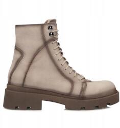 Nessi Stílusos klasszikus női táska Nessi 24673 nubuck bézs fűzött (24673)