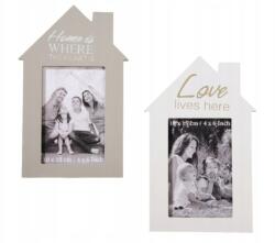 MELINERA 2 db-os képkeret szett házikók fényképek ajándéktárgyak (362030)