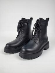  Fekete Platformos Bakancs 36-OS Méret Szőrmével Bélelt (1005006352110754)