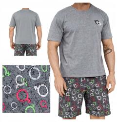 Cornette Férfi Valentin-napi pamut pizsama Love symbols2 326/206 2XL (326/206)