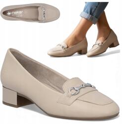 RIEKER Női Bőr Félcipő 37 Rieker Bézs Elegáns Kényelmes Alacsony Sarkú (RIEKER 43454-62)