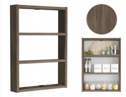 HowHomely Konyhai akasztós polc Pera tölgy füstölt Loft rendszerező fűszertartó tégelyek (HH-PR1-CU)