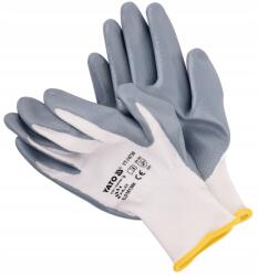 Yato 74739 Olajálló Nylon Védőkesztyű Nitril Bevonattal 9-ES Méret (YT-74739)