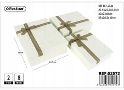  Elegáns Ajándékdoboz Téglalap alakú Fehér 33x26, 5x10cm