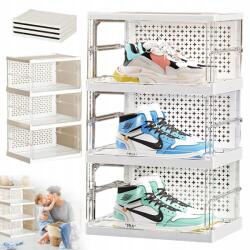 Bedee 3 Rétegű Cipőtartó Szett, Összecsukható Rendszerező Mágneses Ajtóval (ZESTAW 3-WARSTWOWA NA BUTY)