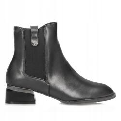 VINCEZA Kényelmes klasszikus fekete bokacsizma Vinceza 58347 Bk (58347)