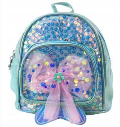 LEAN Toys Gyerek hátizsák flitteres tüll masni kék 20cm 3, 8L (5905991041405)