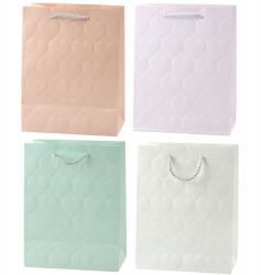 Lean Ajándéktasak Elegáns Dombornyomott Szív Pasztell 23 x 18 x 10, 5 cm