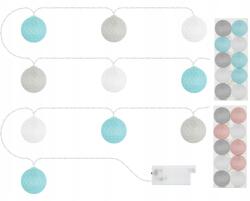 Vergionic Lámpák cotton balls Vergionic 10 LED-es elemes dekorációs gömbök (2182)
