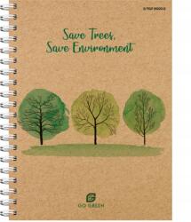 TOP-2000 Spirálos Jegyzetfüzet A4/80K Kockás MIX Green 400155221 A'5 (400155221)