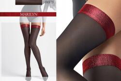 Marilyn Öntartó női harisnya fényes gumival Marilyn Coco T21 Fekete 3/4