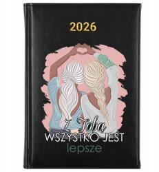 FunnyCase Naptár 2026 Fekete Tervező Nővér Barátnő Minden Jobb (Kalendarz 2026 Czarny Wszystko Jest Lepsze)