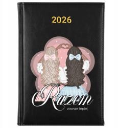 FunnyCase Könyvnaptár 2026 Fekete Tervező Barátnőnek Együtt Mindig Jobb (Kalendarz 2026 Czarny Razem Zawsze Lepiej)