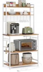 Songmics Fehér konyhaszekrény tápkábellel, tágas polcokkal 1 állítható (0194343048147)