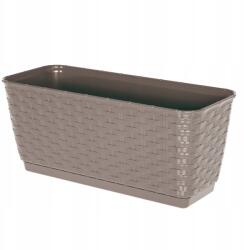 Botle Mokka Rattan virágtartó erkély terasz ablakpárkány 30cm állvánnyal (5903766913742)